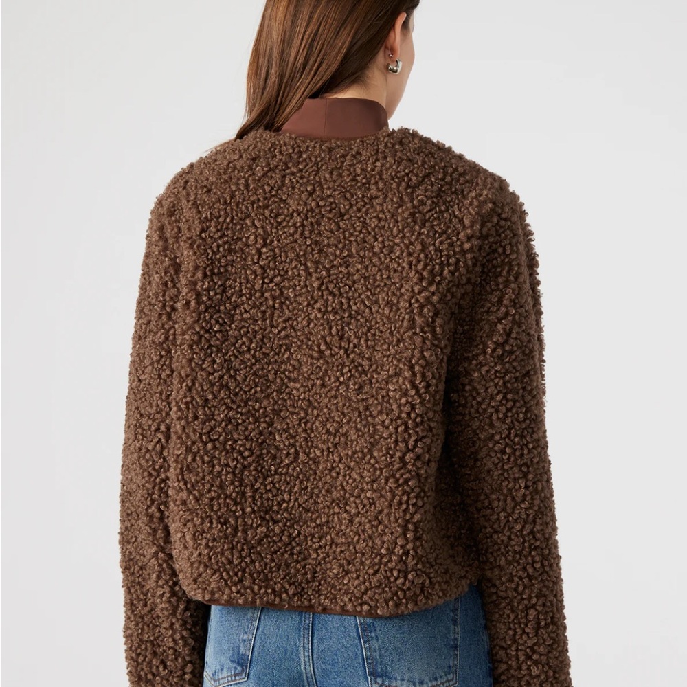 Steve Madden Chocolate Brown Teddy Jacket - Picture 3 of 11
